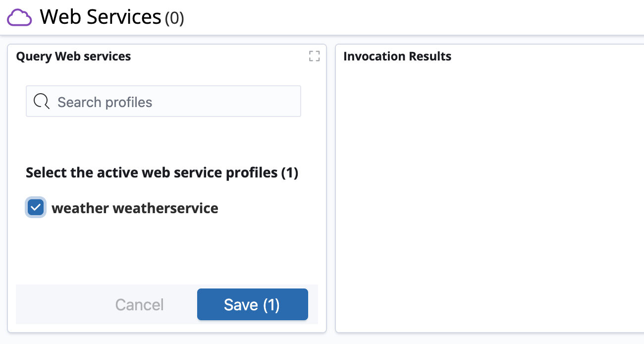 The Query Web services visualization