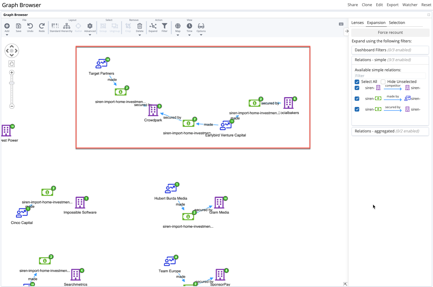 Nodes in the Graph Browser