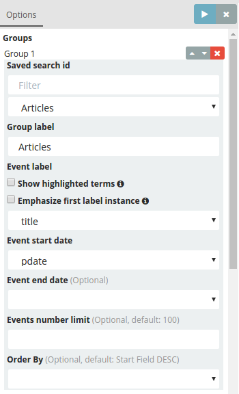 Timeline configuration