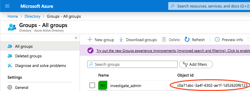 <em>Azure AD groups</em>